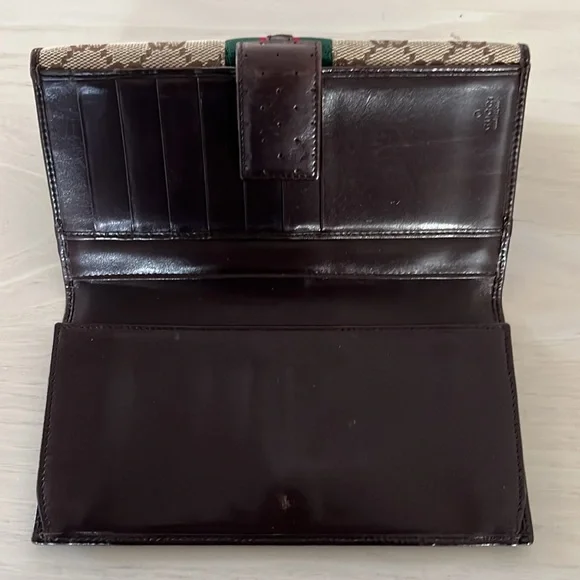 Gucci Ophidia Cream and Brown Wallet with Iconic GG Monogram. OBO. - Picture 5 of 8